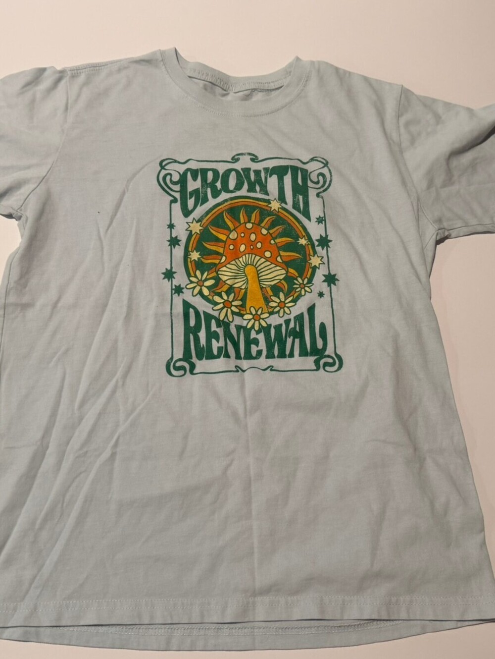 Mighty Fine light blue Growth Beneath graphic t-shirt